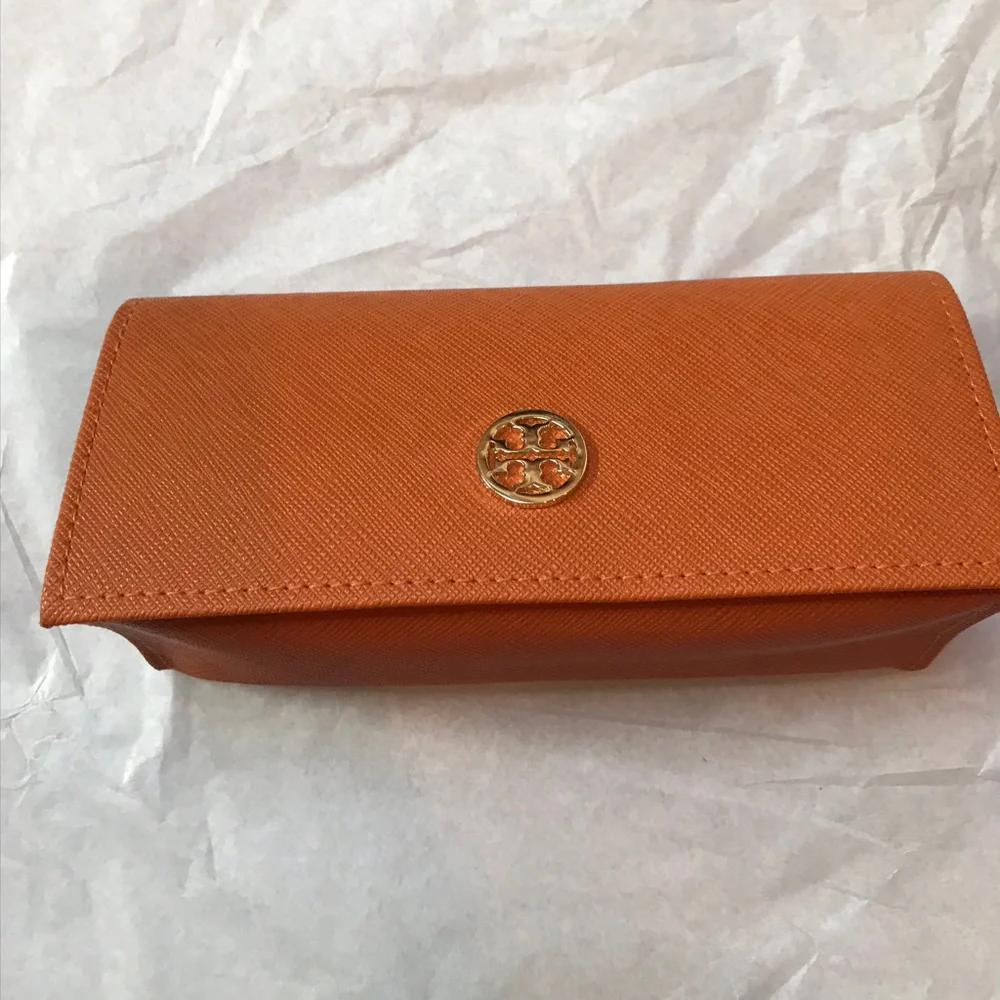 Tory Burch Orange Rouge Eyeglass Case